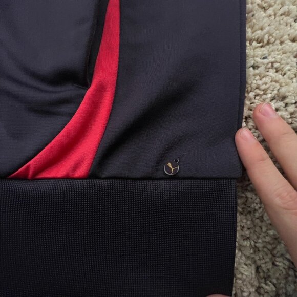 PUMA Track Jacket Women's Medium Full Zip Long Sleeve Red/pink Purple W Logo - Picture 12 of 14